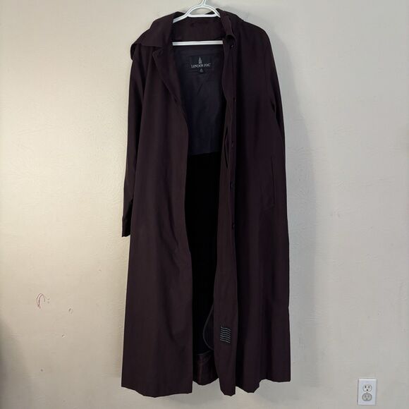 London Fog Women’s 8 Coat Water Resistant Removable Liner & Hood Purple Maroon - Picture 1 of 9